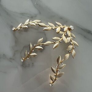 Gold Leaf Branch Hair Accessory